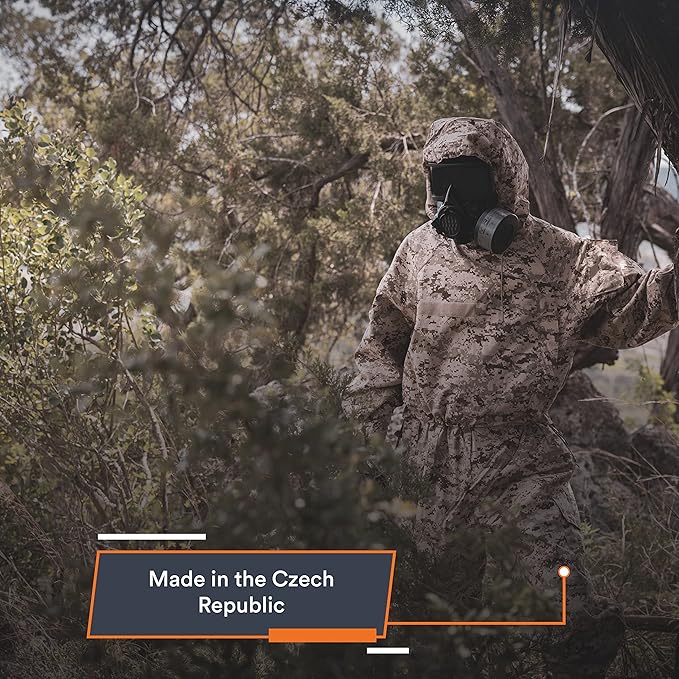 MIRA Safety MOPP-1 CBRN Protective Suit | Washable, Semi-permeable, Chemical-Resistant Coverall with Integrated Hood
