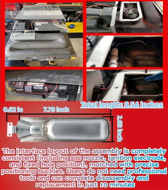 BGD 010799/010865/010767 Furnace Burner Assembly Tube and 232286 Single Probe Gas Furnace Igniters Electrode Fits Suburban RV Water Heater SF-Series SF-20/25/30/35/42