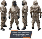 MIRA Safety MOPP-1 CBRN Protective Suit | Washable, Semi-permeable, Chemical-Resistant Coverall with Integrated Hood