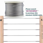 30Pairs Left&Right Handed Thread Lag Screws for 1/8" Decking Cable Railing Kit/Hardware, Non-Turnbuckle System, Silver