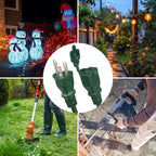 BN-LINK 25 ft Outdoor Extension Cord w/3 Inline Outlets 16/3 Gauge, SJTW Green for Landscaping & Holiday Decorations, Grounded, ETL Listed