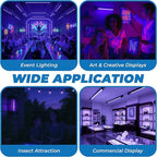 OHLECTRIC F4T5/BL Linear Fluorescent Tube 6-Inch (4-Pack) T5 4W Straight Black Light Linear Bulbs, High Output Glow Effect Party Bulb, G5 Base