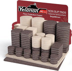 Yelanon Felt Furniture Pads -182 Pcs Premium Felt Pads for Chair Legs Furniture, Floor Protectors for Hardwood Floors,Brown & Beige