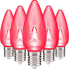 HLO Lighting Smooth C9 Christmas Lights | Pink LED Bulbs for Indoor & Outdoor Christmas Decor | Set of 500