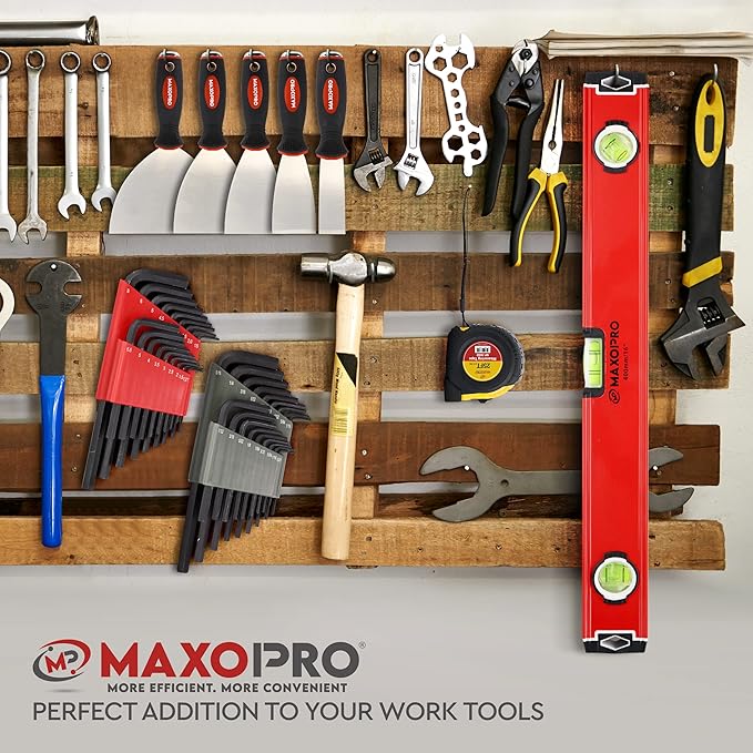 16-Inch Torpedo Level Magnetic - Heavy-Duty Box Leveler Tool with 3 Vials 45,90,180 - Aluminum Alloy Magnetic Level Tool - Lightweight and Sturdy Plumbing Level for Professionals