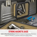 Collapsible Magnetic Parts Tray Set - 3 Different Size Tool Trays for Screw, Bolts, Nuts, Washers, Pins and Other Small Metal Parts, Mechanic Tool Gifts for Men - Khaki