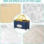 2025 Upgraded Gen 1 Mop and Bucket with 360° Swivel Wheels for Easy Rolling, Clean & Dirty Water Separation, Hands-Free Wringer, 6 Microfiber Mop Heads for Wood, Tile, and Floor Cleaning – Blue/Yellow