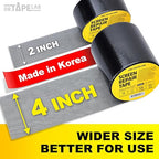 Black Window Screen Repair Tape, 4 in X 15 FT, Screen Repair Kit for Windows or Doors, Strong Adhesive Patch Kit Fiberglass Mesh Tape