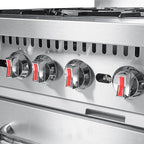 KoolMore KM-CR36-LP 36 in. 6 Burner Commercial Liquid Propane Range with Oven