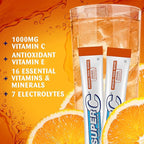 Super C Vitamin & Mineral Drink Mix, Orange, 6 CT Singles To Go, Pack Of 12 (72 Total Packets)