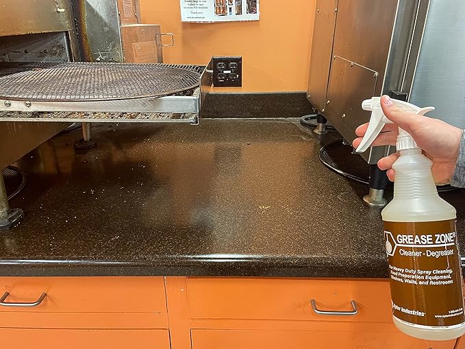 Grease Zone Food Safe Degreaser & All-Purpose Cleaner – Concentrated Restaurant Cleaning Degreaser for Fryer Boil Out & Kitchen Surfaces, 1 Gallon