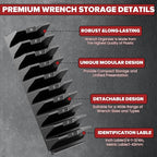 40PCS Modular Wrench Organizer Wrench Holder - Wrench Tool Organizers for Tool Drawer Storage, Wrench Storage Set with Metric & SAE Label, Wrench Rack Tool Gift for Professional Mechanics Men, Black