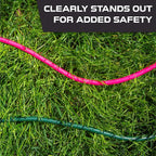 Iron Forge Cable Weatherproof 25 Ft Outdoor Extension Cord - 16/3 SJTW 13 Amp Heavy Duty Neon Pink Extension Cord 3 Prong - Lighted End