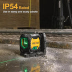 PREXISO Laser Level with 47 Inch Tripod, IP54 Rechargeable 65Ft Green Cross Line Laser Self Leveling, Light Indicator, 3 Brightness Mode, Lazer Leveler Tool for Picture Hanging, Tile, Home Renovation