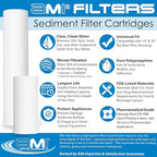 Applied Membranes Inc. 3-Stage Whole-House Water Filter Cartridge Replacements, 20-Inch Carbon and Sediment Filter Cartridges