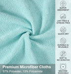 UPSTAR Microfiber Cleaning Cloth, Reusable Paper Towels Rolls, Cleaning Rags for Kitchen, Bathroom, Car, 12x12 inch, 50 Packs/Roll, Blue