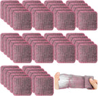 Domensi 100 Pcs Steel Wool Soap Pads Original Red Scent Steel Wool Scrubber Metal Cooktop Cleaning Soap Pads for Scouring Dirt Dish Pot Pan Oven Kitchen Grease and Oil