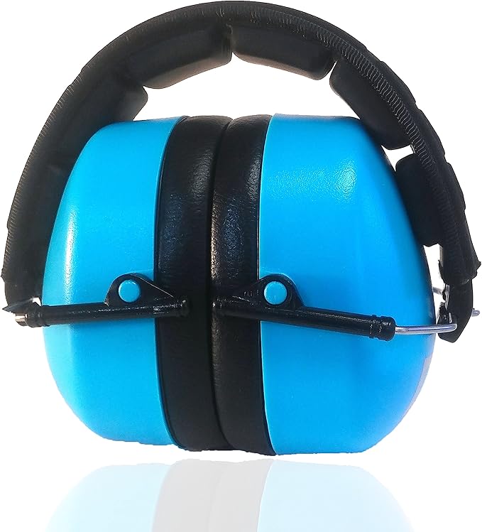 DECIBEL DEFENSE Professional Safety Ear Muffs 37dB NRR - The HIGHEST Rated & MOST COMFORTABLE Ear Protection For Shooting & Industrial Use - THE BEST HEARING PROTECTION...GUARANTEED (BLUE)