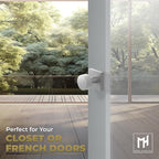 Mega Handles SUANA Dummy Door Knob for Hallway, Closet and Bathroom, Reversible Heavy Duty Design Door Knobs, Fits All Standard Door Sizes, Screws Included - Satin Nickel (2 Pack)