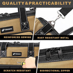 20 IN Large Tool Bag For Men Heavy Duty, Drill Bag Tool Bag Organizer, Wide Mouth Waterproof Hard Bottom Multiple Pockets Tool Tote, Tool Caddy, Maintenance