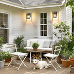 Outdoor Wall Lantern, Exterior Waterproof Wall Sconce Light Fixture, Dark Chocolate Front Door Mounted Lighting with Glass, Anti-Rust Porch Lamp