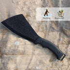 11 Inch Hatchet with Sheath, Small Compact Machete Axes, Fixed Blade Full Tang Camping Tactical Knife for Woodworking, Garden Machete Axe with Sheath for Bushcraft Yards Bushes Wood, A1BK