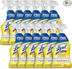 Lysol Pro All-Purpose Cleaner, Advanced Deep Cleaning Sanitizing and Disinfecting Spray, For Commercial Use, Use to Clean and Deodorize, Lemon Breeze Scent, 32oz (Pack of 12)