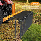 72 Inch 3 Point Tractor Rake, Pine Straw Needle Rake, Durable Powder Coated Steel Spring Landscape Rakes Fit for Cat0, Cat1, Orange