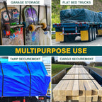 Miloo Rubber Bungee Cords with Hooks - Heavy Duty Tarp and Cargo Straps - Made in USA - 10 Inch Pack of 10