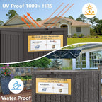 Package Delivery Box for Porch with Sign,48 Gallon Outdoor Storage with Lockable Secure, Large Double Wall Resin Outdoor Package Delivery and Waterproof