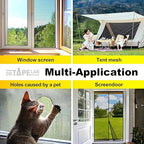 Black Window Screen Repair Tape, 2 in X 8.5 FT, Screen Repair Kit for Windows or Doors, Strong Adhesive Patch Kit Fiberglass Mesh Tape