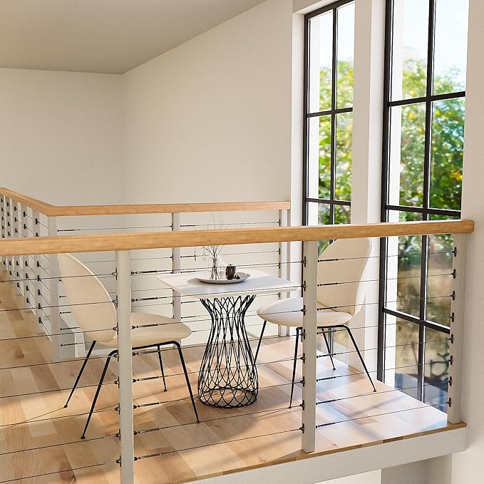 30-Pack Cable Railing Kit T316 Stainless Steel Adjustable Angle Cable Railing Hardware for Wood Posts,Black