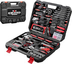 198 Piece Household Tool Set,General Home/Auto Repair Hand Tool Kit with Hammer, Pliers, Wrenches, Sockets and Toolbox Storage Case