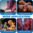 OHLECTRIC Transparent Pink Night Light Bulbs (10-Pack) 11W S14 Sign Bulb, Decorative Light Bulbs, E26 Medium Base, Colorful Bulbs, Dimmable, Sign Replacement Lamp for Indoor & Outdoor Use.Avg Hrs 5000