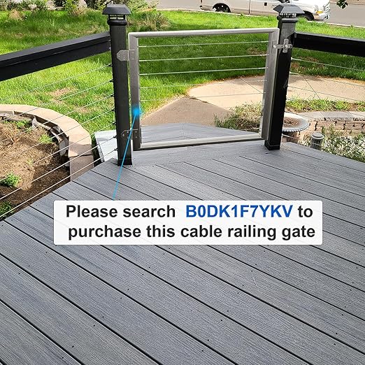 T316-Stainless Steel Adjustable Angle 1/8" Cable Railing Kit/Hardware for Wood Post，Marine Grade (6 Pack)