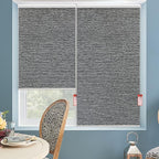 ALLBRIGHT 100% Blackout Roller Blinds Woven Shades with Striped Jacquard, Cordless Window Shades, UV Protection Fabric, Easy-Install for Indoor Home & Office, Dark Blue Old, 52" W x 72" H