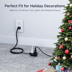 [UL Listed] Cable Matters 2-Pack 16 AWG 2 Prong Long Extension Cord 15 ft, 13A 3-Outlet Extension Cords with Tamper Guard, 13 Amp, 1625 Watts, Black