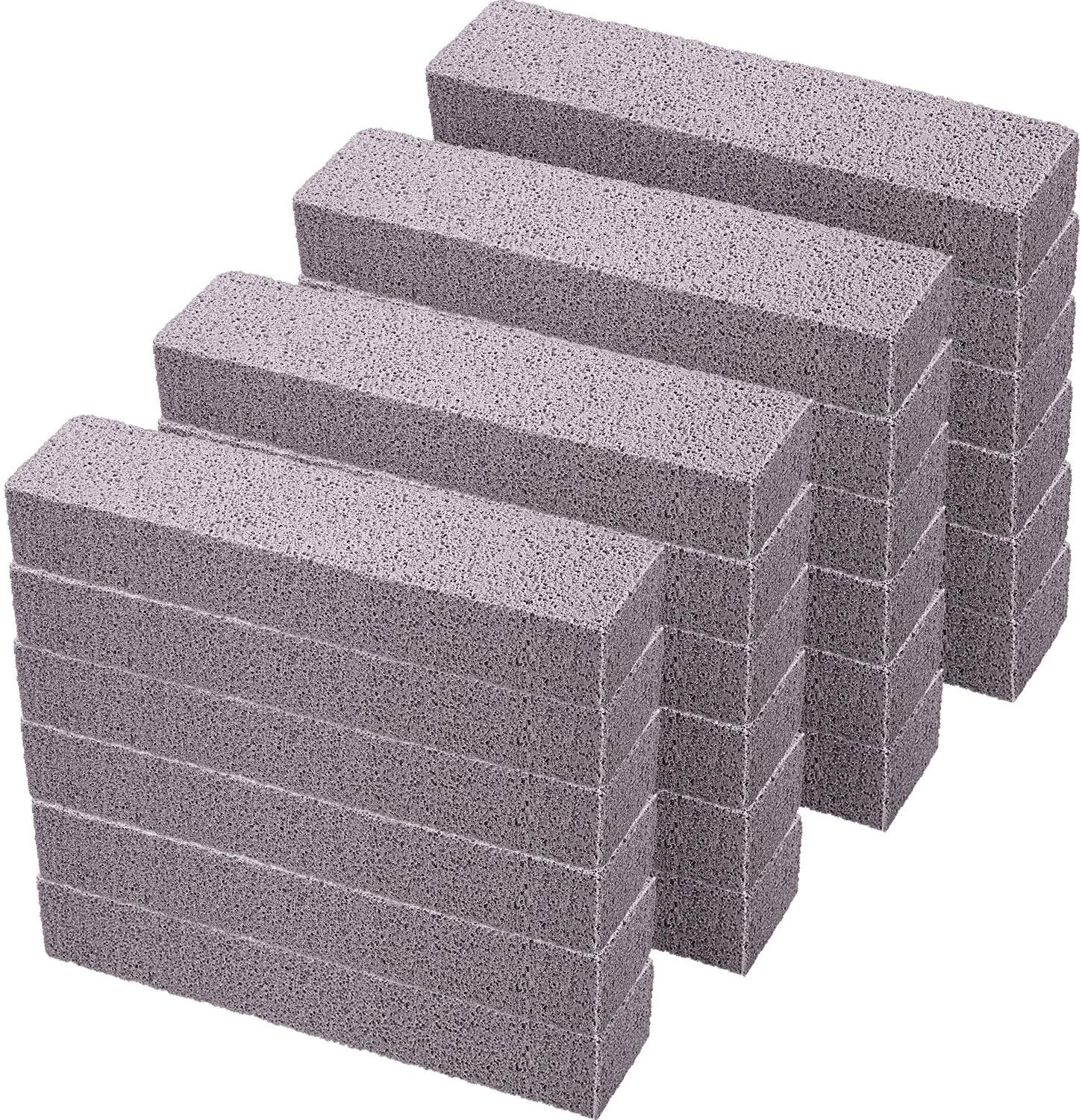 Chinco 24 Packs Pumice Stick for Cheaning, Pumice Scouring Stone Pad Removing Stain Grime Without Leaving Scratches for Kitchen Oven Stove Home Bathroom Toilet Pool House Cleaning Supplies