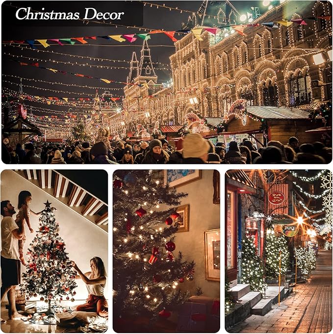 25 Pack C7 Clear Replacement Bulbs, 120V 5W Incandescent, C7 Christmas Lights, E12 Candelabra Base, Halloween Bulbs Warm White for Patio Outdoor String Lights Decor, Night Light