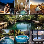 1800W Fully Submersible Water Heater for Hot Tub & Above Ground Pool – Portable Immersion Electric Heater with GFCI & Thermostat for Bathtub, Inflatable Pool, Baptistry, Sap and Bucket