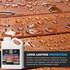 ProCare Premium Masonry and Wood Floor Sealer - Outdoor Waterproof Protectant for Concrete, Stone, Exterior Wood, Brick, Stucco - Weatherproof Clear Silicone Sealant - Made in The USA (1 Gallon)