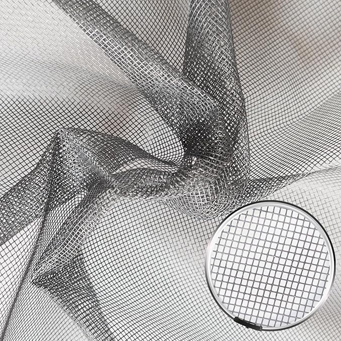 NeatiEase Window Screen Roll, 48"x100' Adjustable Flexible Fiberglass Screen Door Mesh - DIY Replacement Kit for Patio Porch Door Windows and Sliding Screen Doors(Gray)