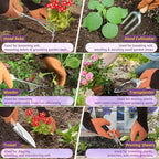 22Pcs Gardening Tools Set for Women Heavy Duty Garden Hand Tool Kit Gifts for Mom Gardener Beginner Gardening Accessories with Large Tote Bag/Shovel/Repotting Mat/Plant Labels/Gloves