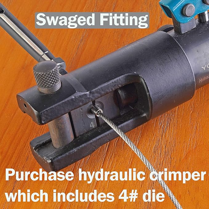 1/8 inch T316 Stainless Steel Adjustable Angle Single-Screw Cable Railing Kit/Hardware for Wood Posts，Marine Grade (30 Pairs)