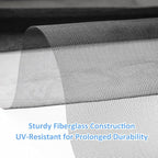 48"x102" Window Screen Mesh, Fiberglass Window Screen, Screen Door Mesh, Windows Screens and Screen Door Replacement, Patio Screen Mesh- Black
