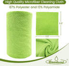 Greenfound Microfiber Cleaning Cloth Roll -80 Pack,Tear Away Microfiber Towels for Car,Reusable Paper Towels Washable,Absorbent,Lint Free Cleaning Rags for House,Kitchen,Window-11.5"×11.5"(Wave Green)