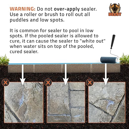 Paver Sealer - 8600 Wet Look (Medium Gloss) - 5 Gallon Covers up to 875-1250 sq ft (2 Coats)| Concrete Sealer Outdoor - Color Enhancing Acrylic Sealant for Stones, Patios, Pavers, Bricks & Driveways