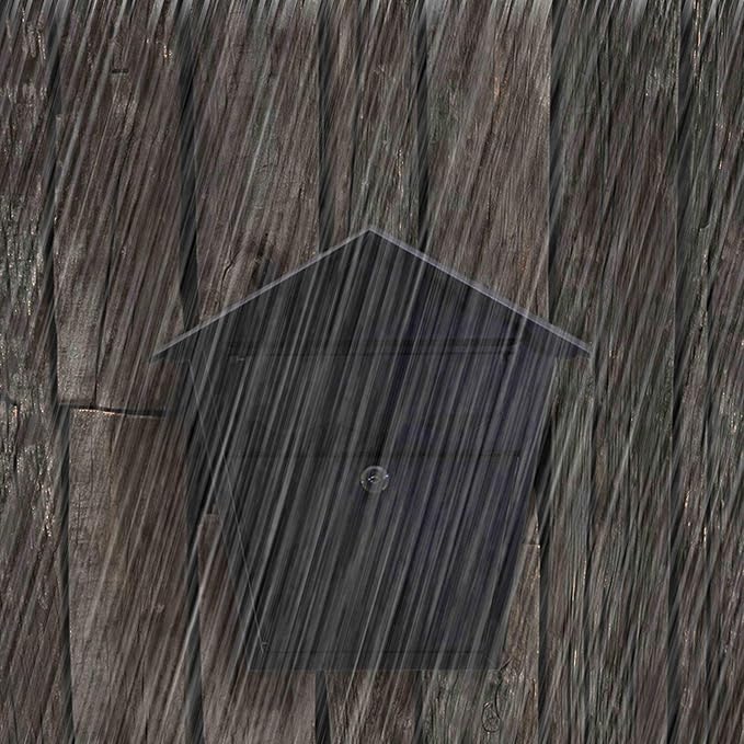 Wall Mount Locking Mailbox - Black Horizontal Triangular Security Mailbox - Waterproof Vertical Drop Mail Box Outdoor with Key