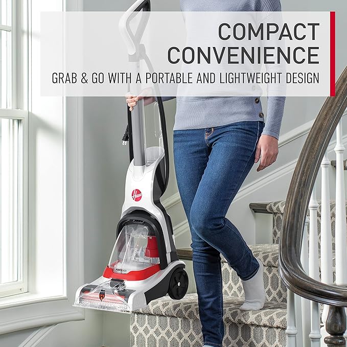 Hoover PowerDash Pet+ Compact Carpet Cleaner Machine, Lightweight Carpet Shampooer Machine, Pair with a Hoover Carpet Cleaner Solution for a Bright, Refreshed Home