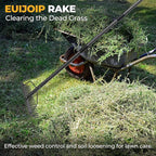 49“-77” Adjustable Rake, 17" Extra Wide Double-Sided Lightweight Head Garden Rake | Lightweight & Unbreakable | Level Soil, Remove Leaves, Spread Mulch Fast, Leaf Cleanup, Landscaping, Yard Cleanup